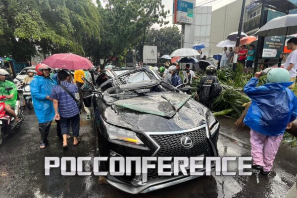 Mobil Lexus Ringsek Tertimpa Pohon di Pondok Indah, Pengemudi Tewas di Tempat