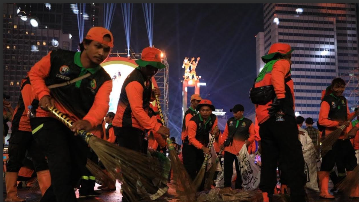 Sampah Malam Tahun Baru 2026 di Jakarta Turun Jadi 91,41 Ton
